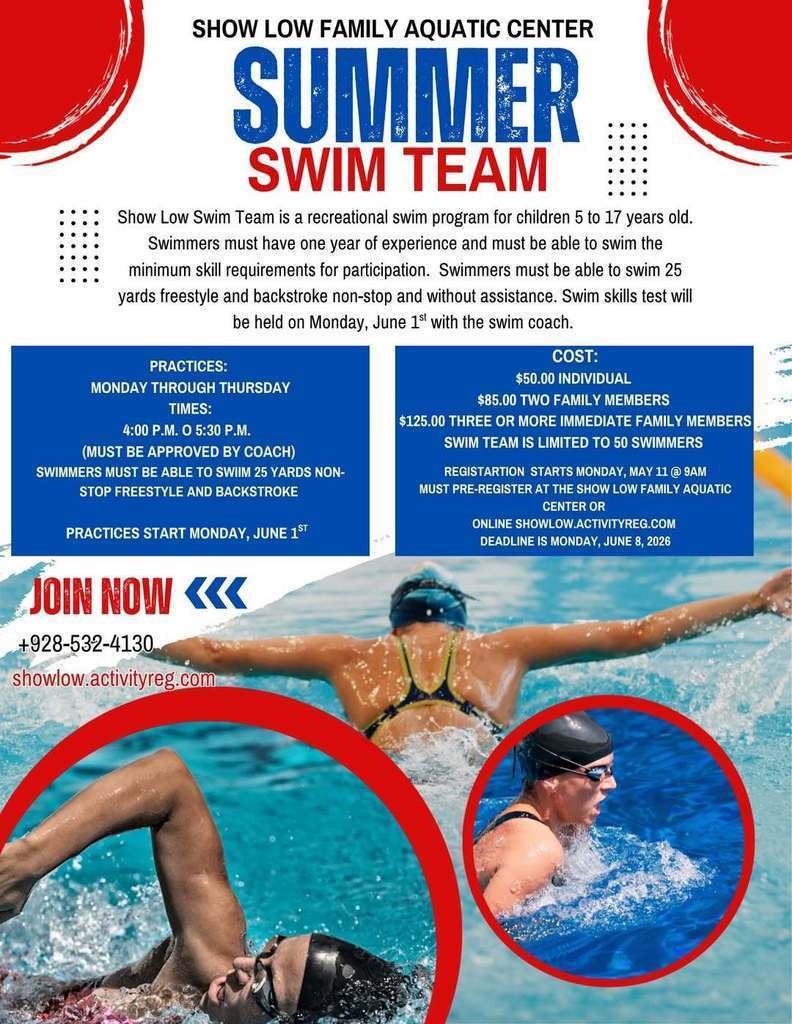 Summer Swim Team Flier