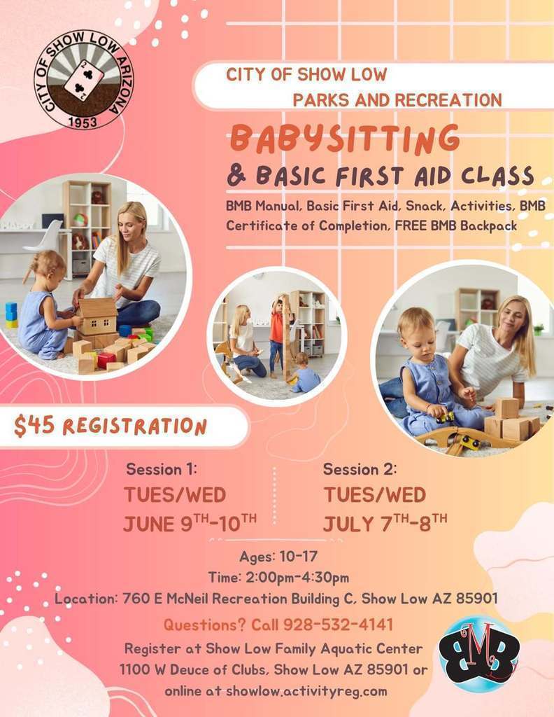 Babysitting and Basic first aid class flier