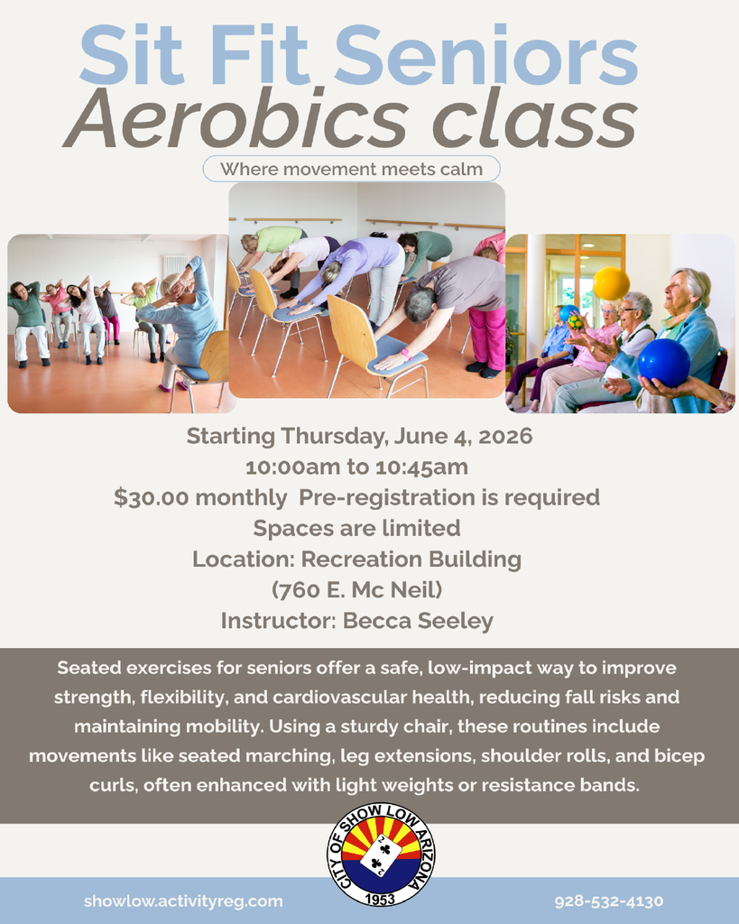 Sit Fit Seniors Aerobics Class Flier