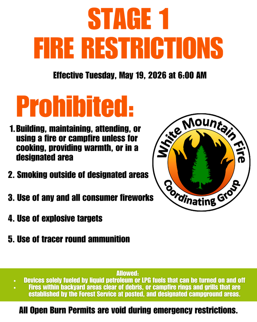 Stage 1 Fire Restrictions