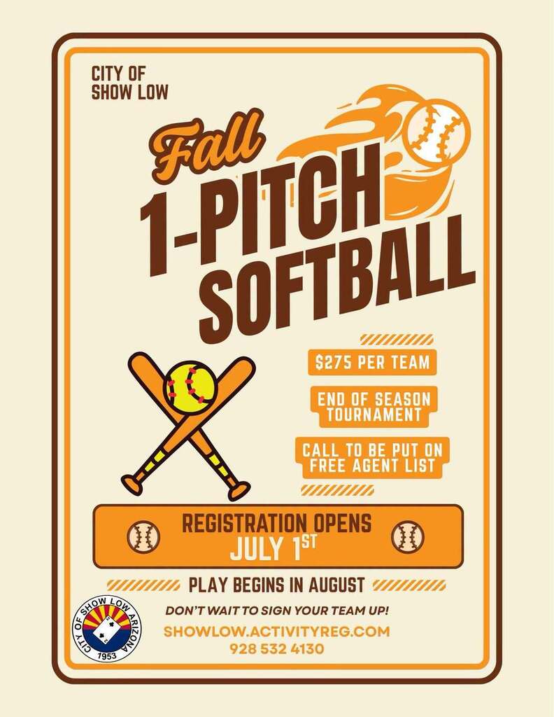Fall One Pitch Softball Flier