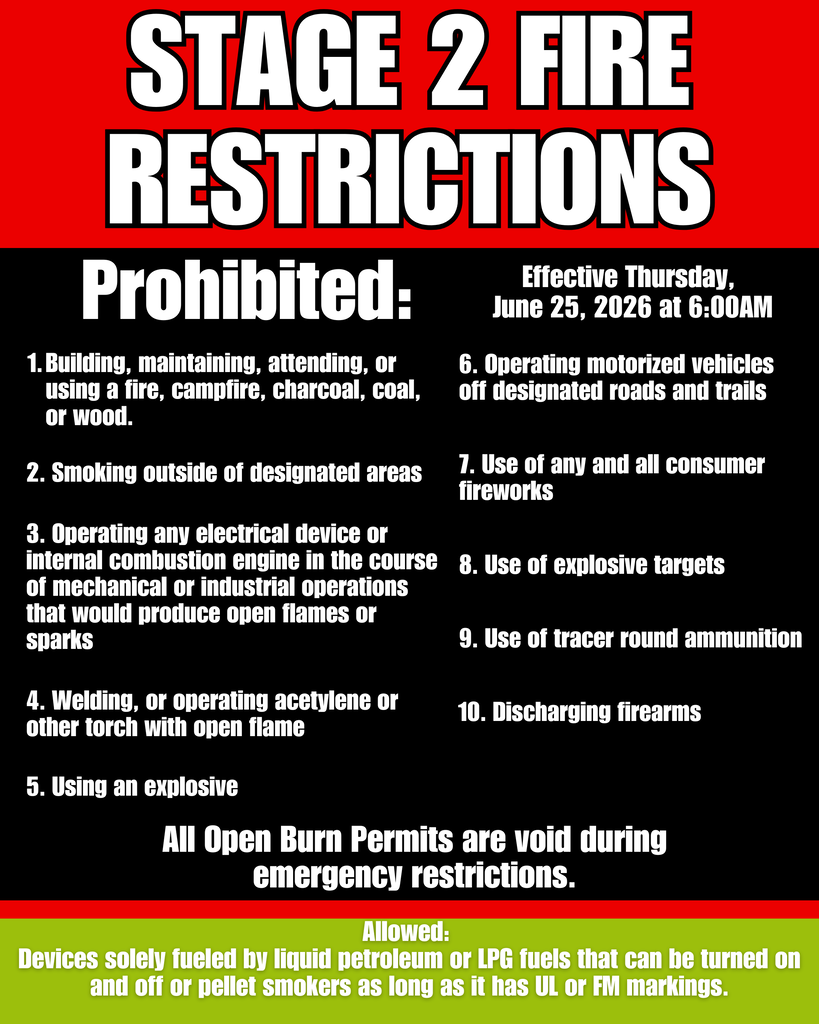 Stage 2 Fire Restrictions