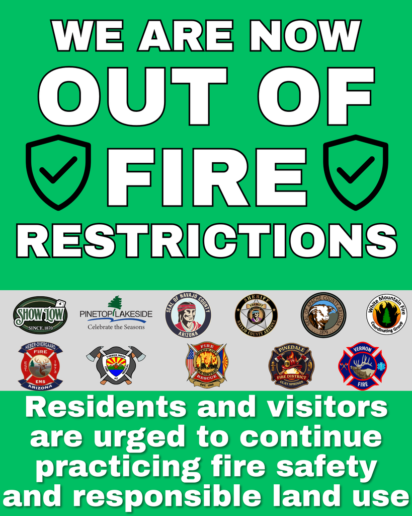 Fire Restrictions Lifted