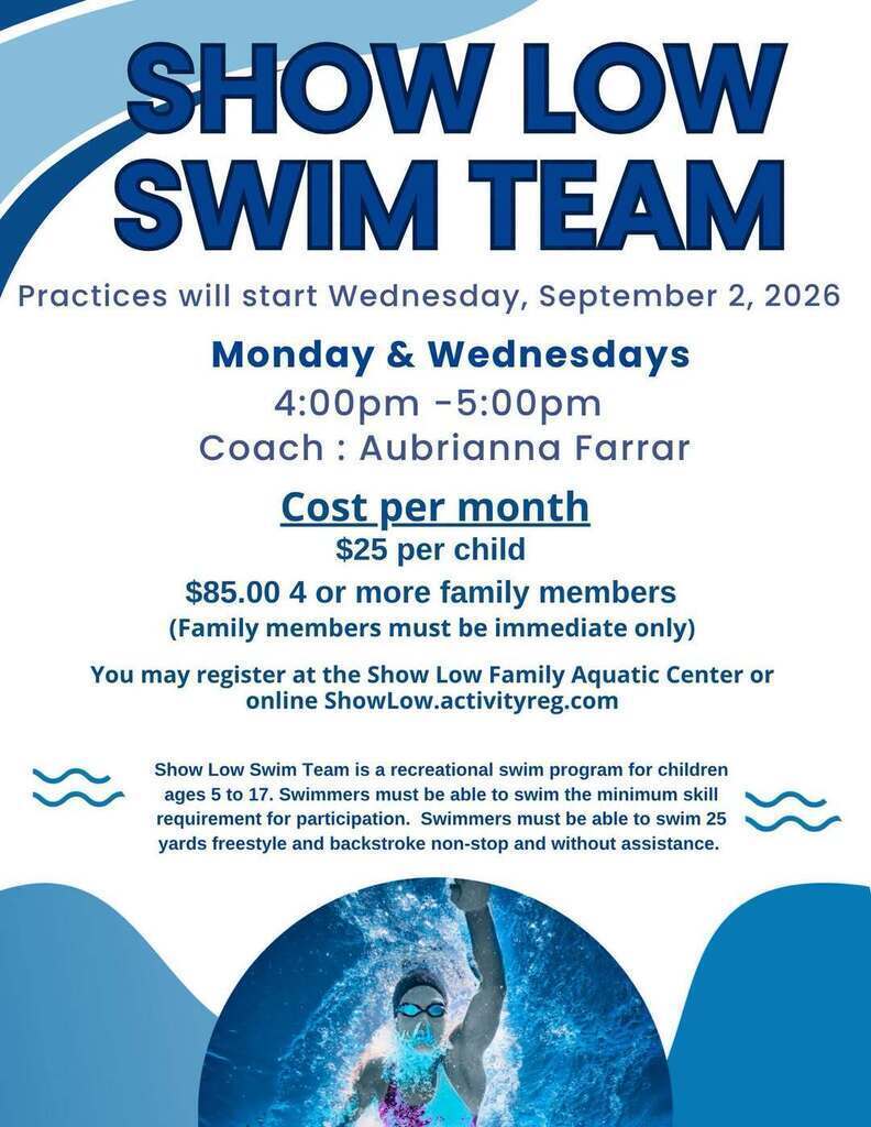 September Swim Team Flier