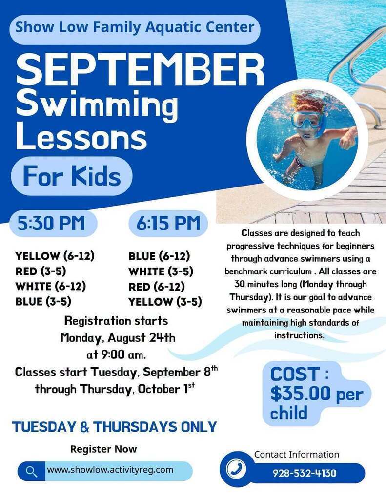 September Swim Lessons Flyer