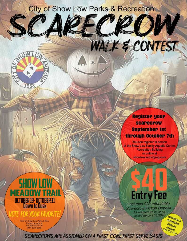 Scarecrow Walk & Contest Registration opens September 1st