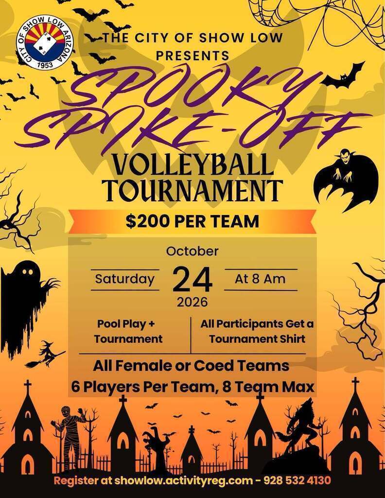 Spooky Spike-Off Volleyball Tournament Flyer