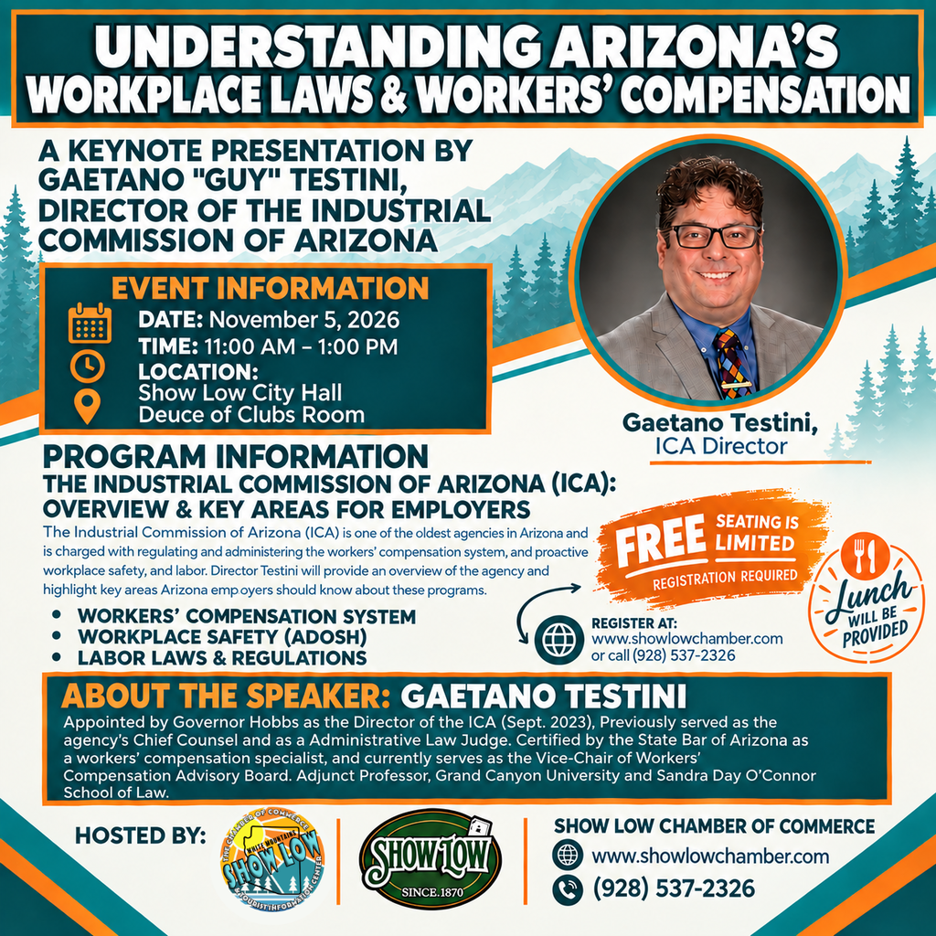 Understanding Arizona's Workplace Laws and Workers' Compensation Presentation Flyer