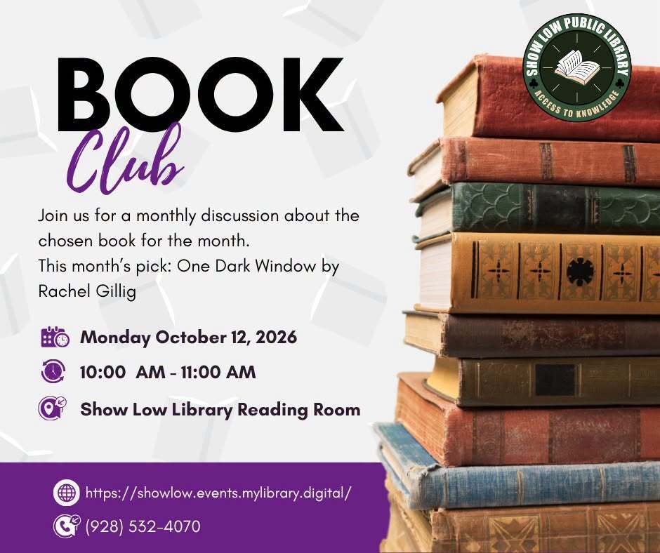 October Book Club Flyer