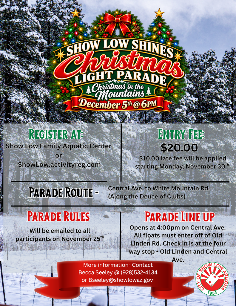 Light Parade Registration Flyer