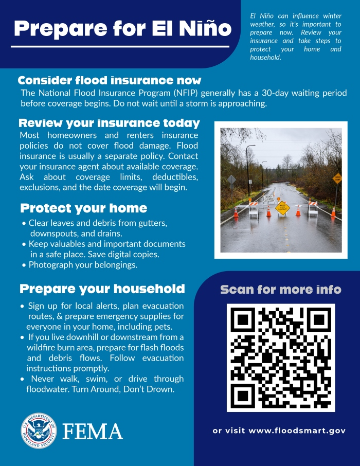 Prepare for El Niño flyer