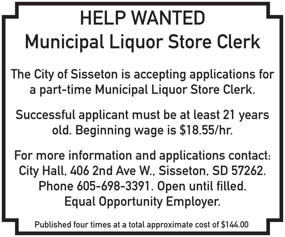 liquor store want ad