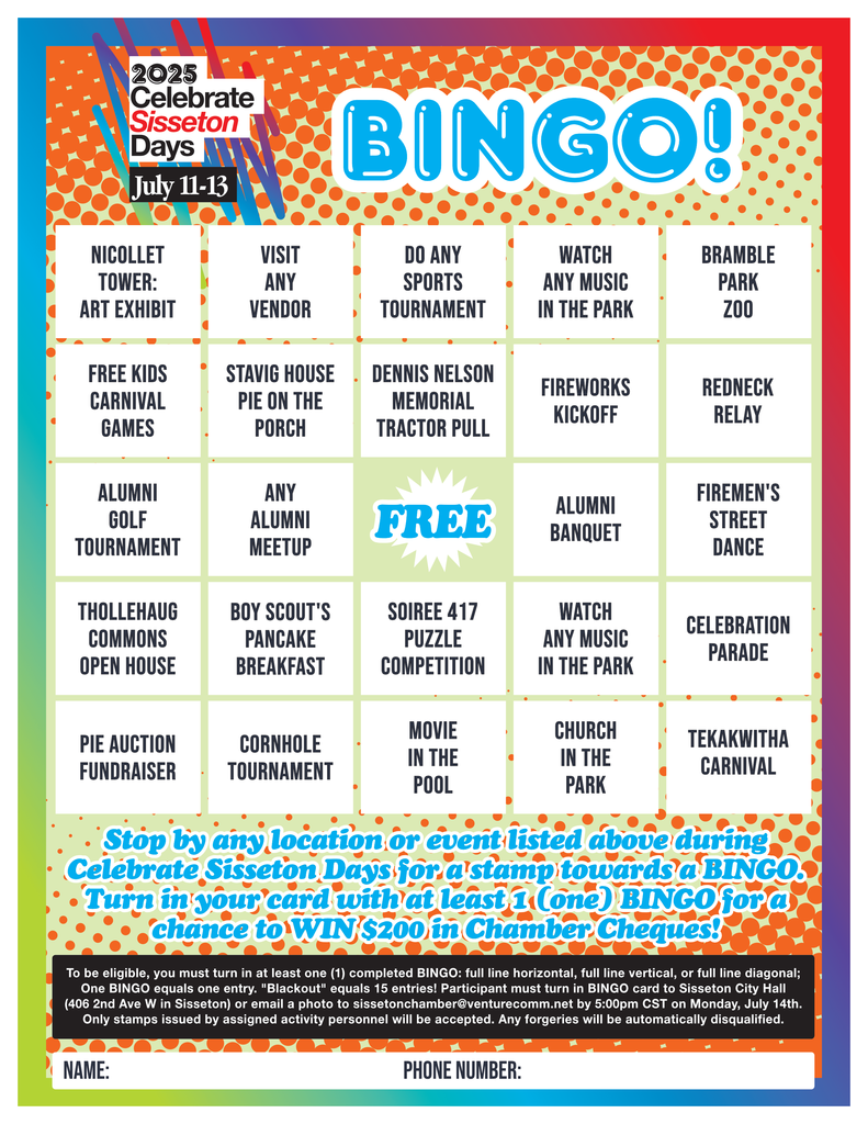 2025 bingo card
