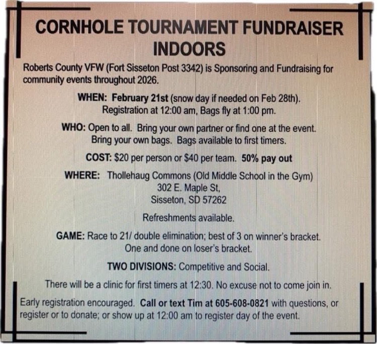 VFW cornhole tournament 