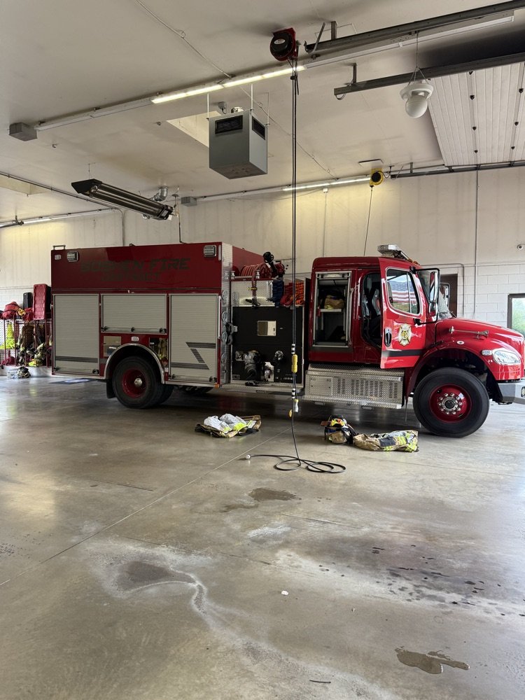 Johnson Fire Truck in Fire Station