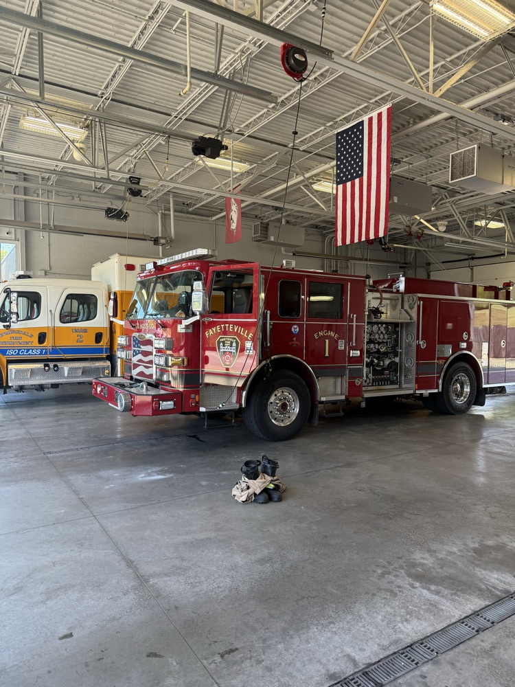 Fayetteville Fire Truck in Fire Station