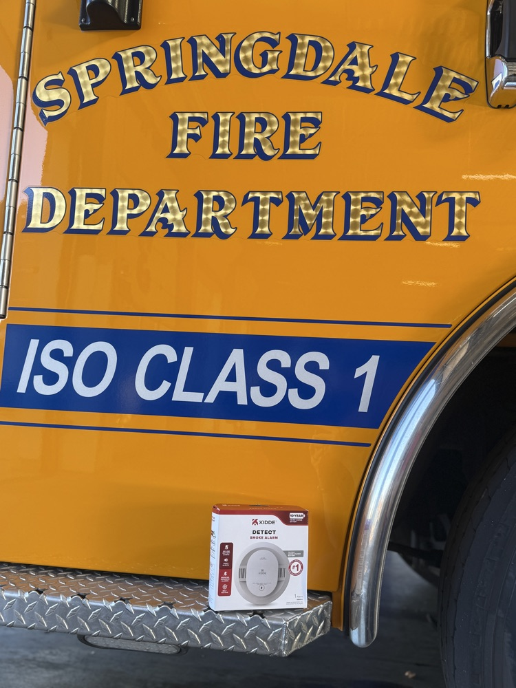 fire truck with fire alarm