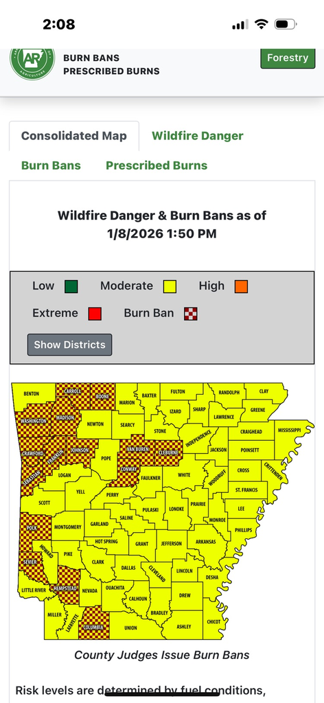 Burn Ban notification 