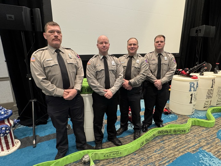 4 Firefighters in Class B uniforms