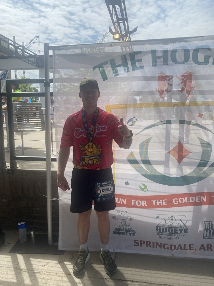 firefighter completing marathon