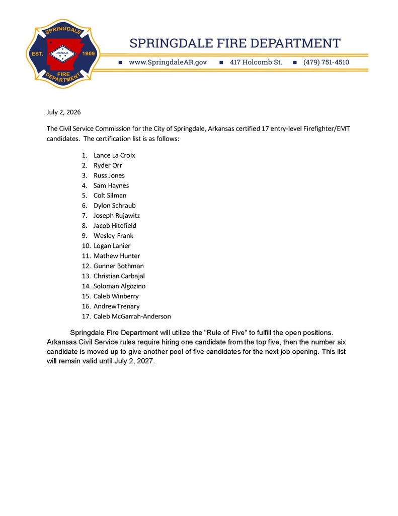 Civil Service List