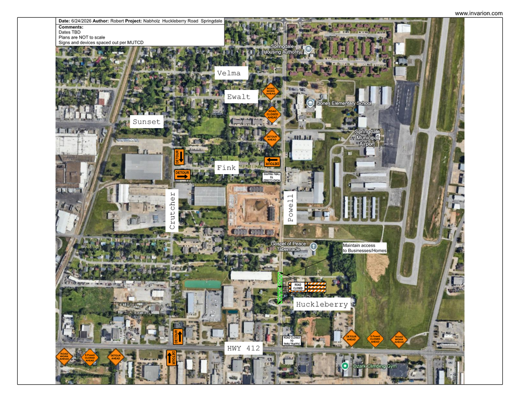 Closure map for Powell St.