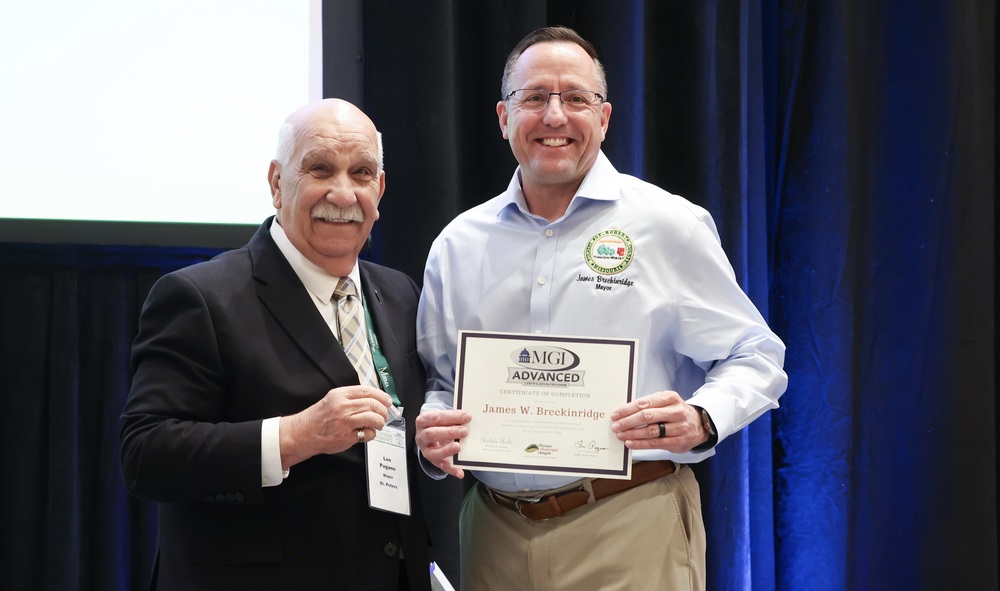 Mayor Breckinridge earns his Advanced Municipal Official Certification