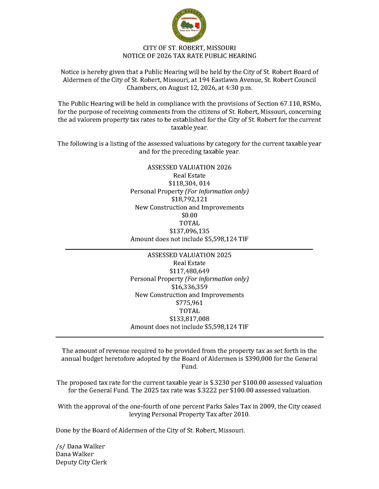 Public Hearing-Tax Levy
