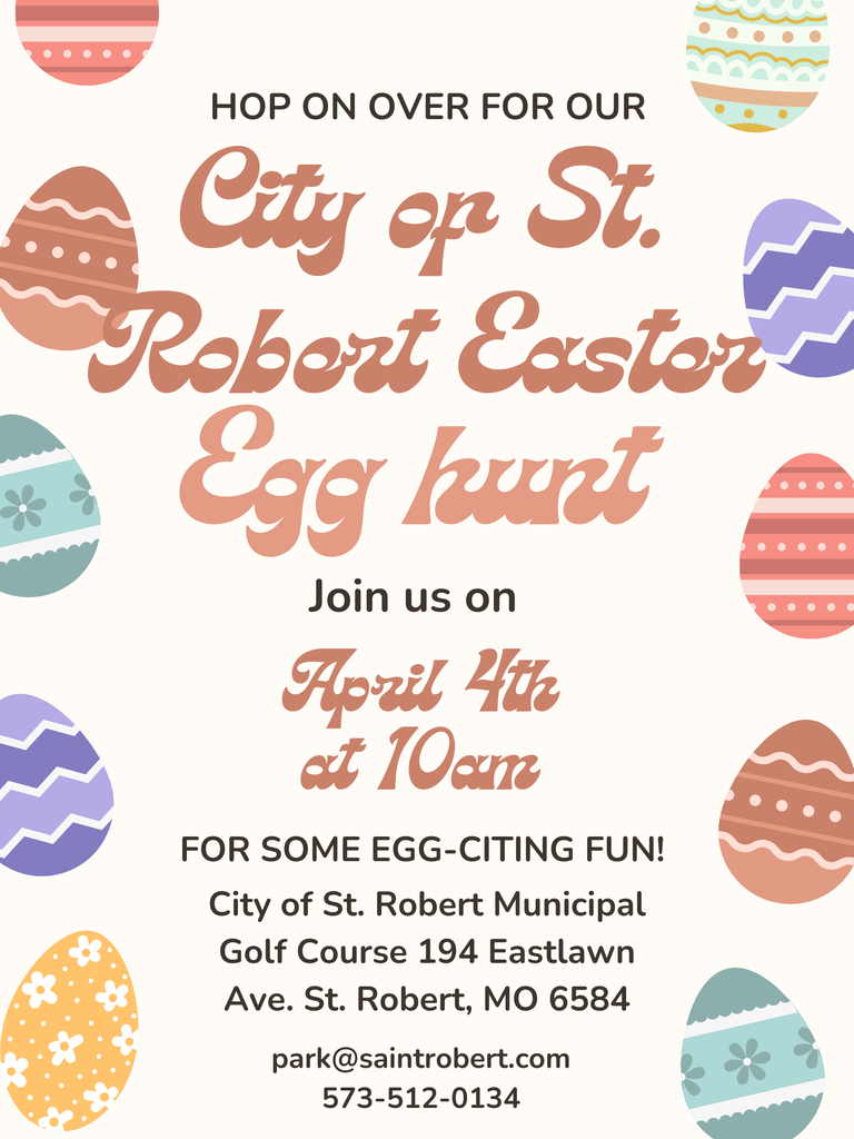Beige Colorful Easter Egg Hunt Poster