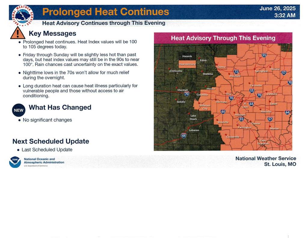 Heat Advisory Map