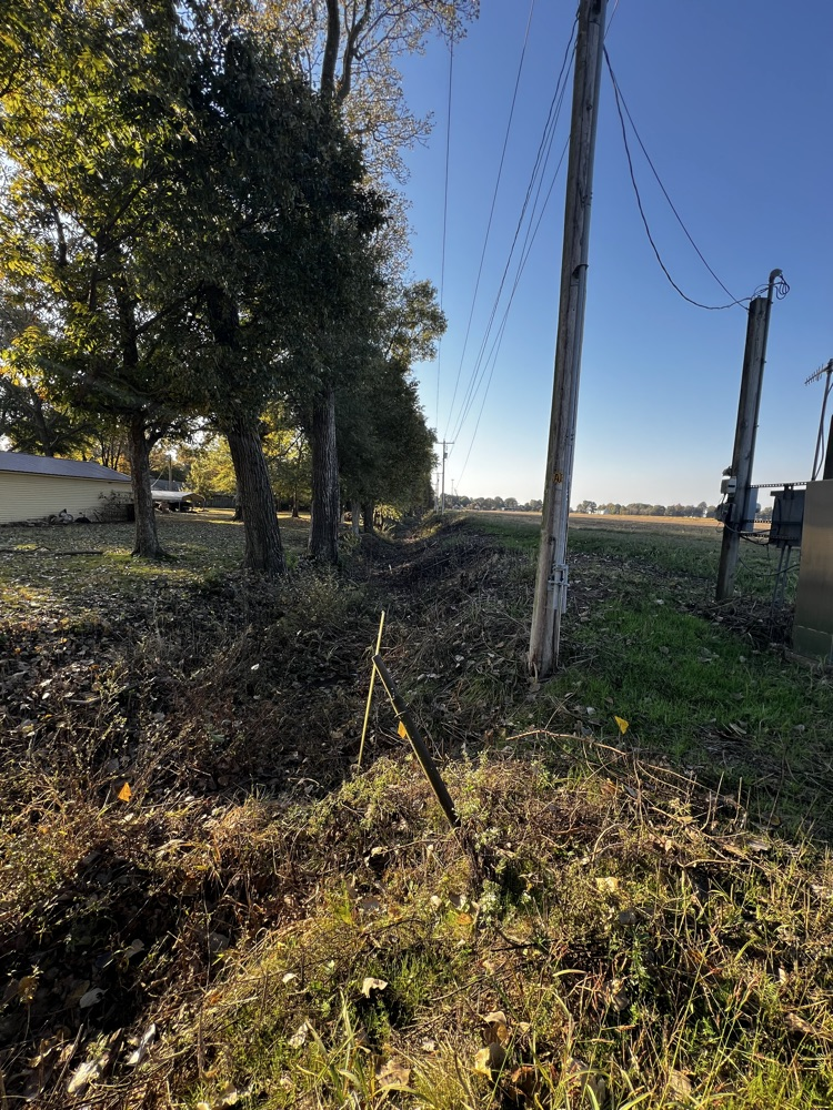 image of same ditch after clean up 