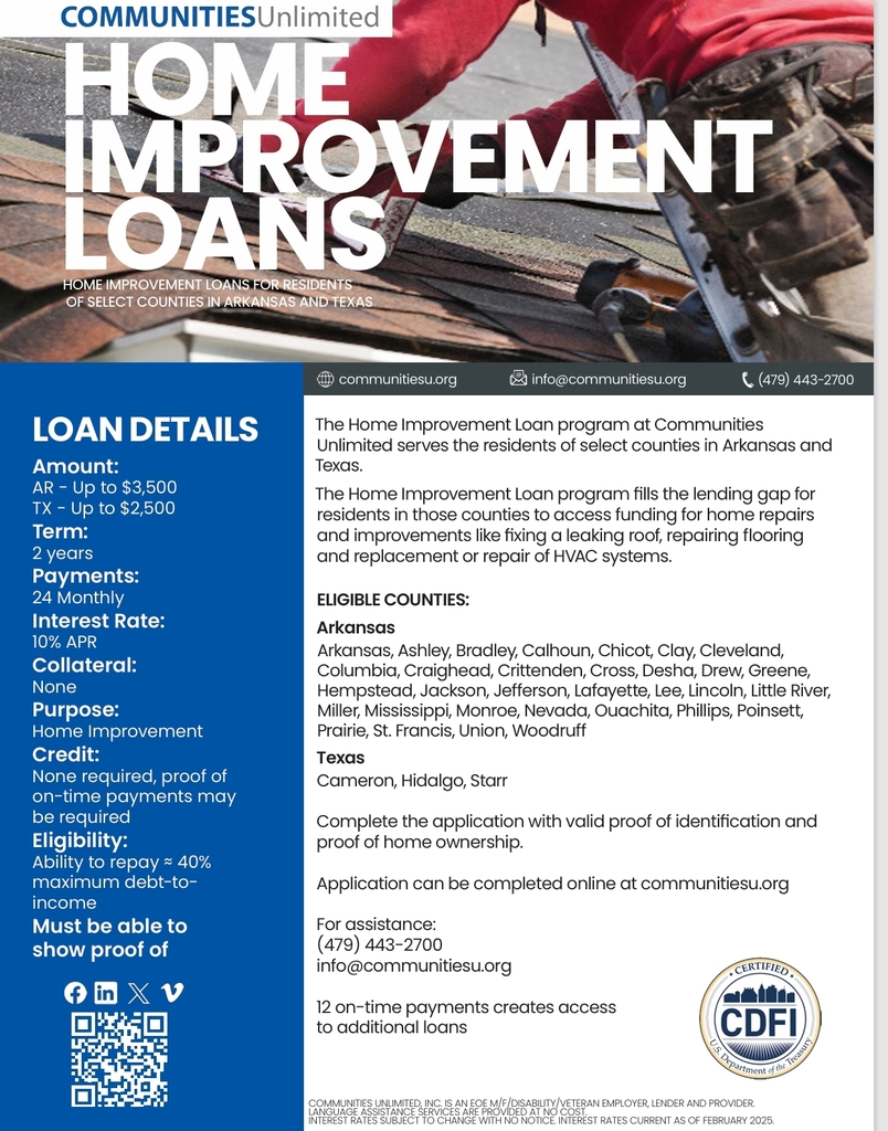 emergency disaster monies offered to homeowners with communities unlimited