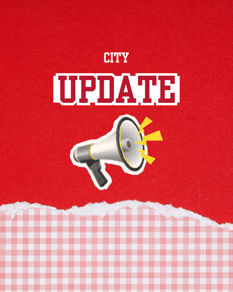 city update infographic red and white