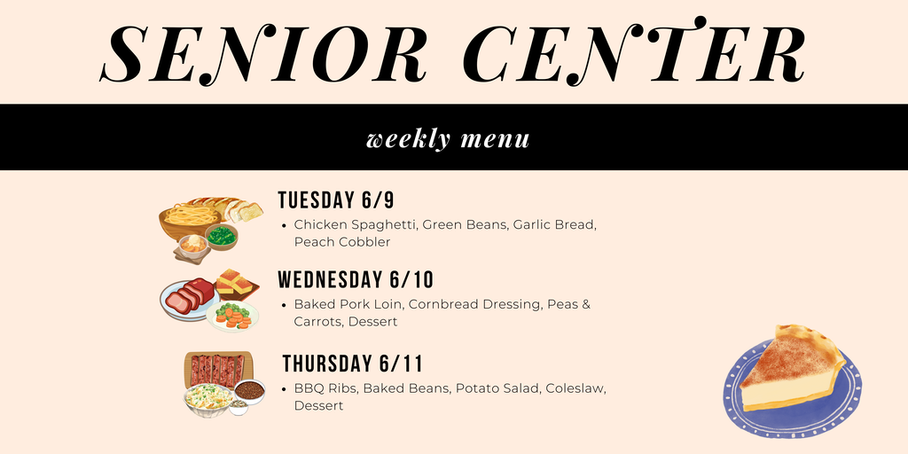 infographic for senior center menu