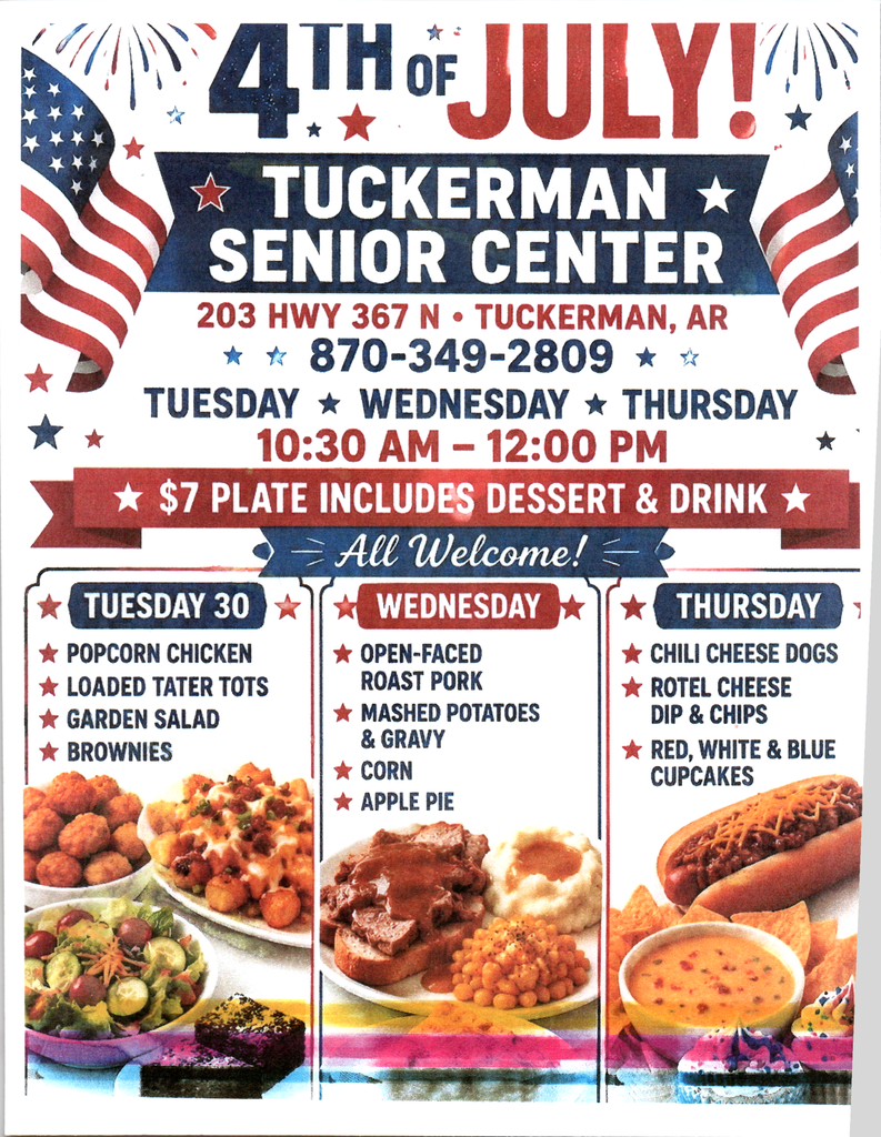 infographic for senior center menu