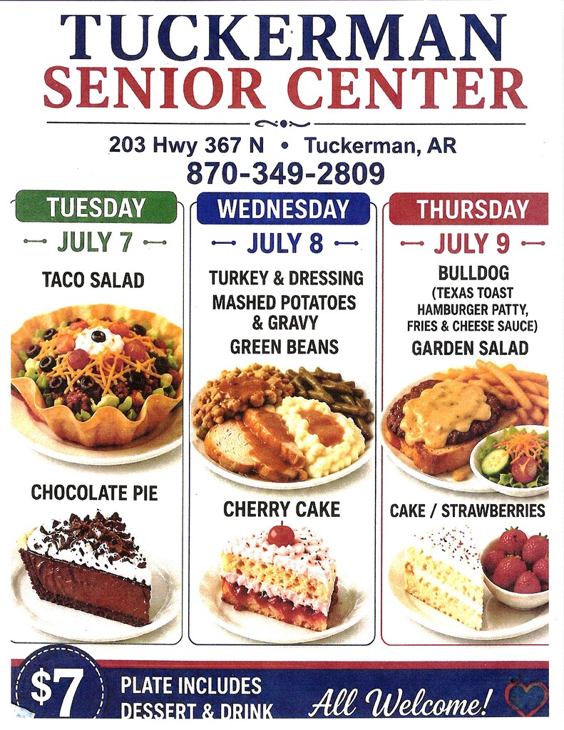 infographic for senior center menu