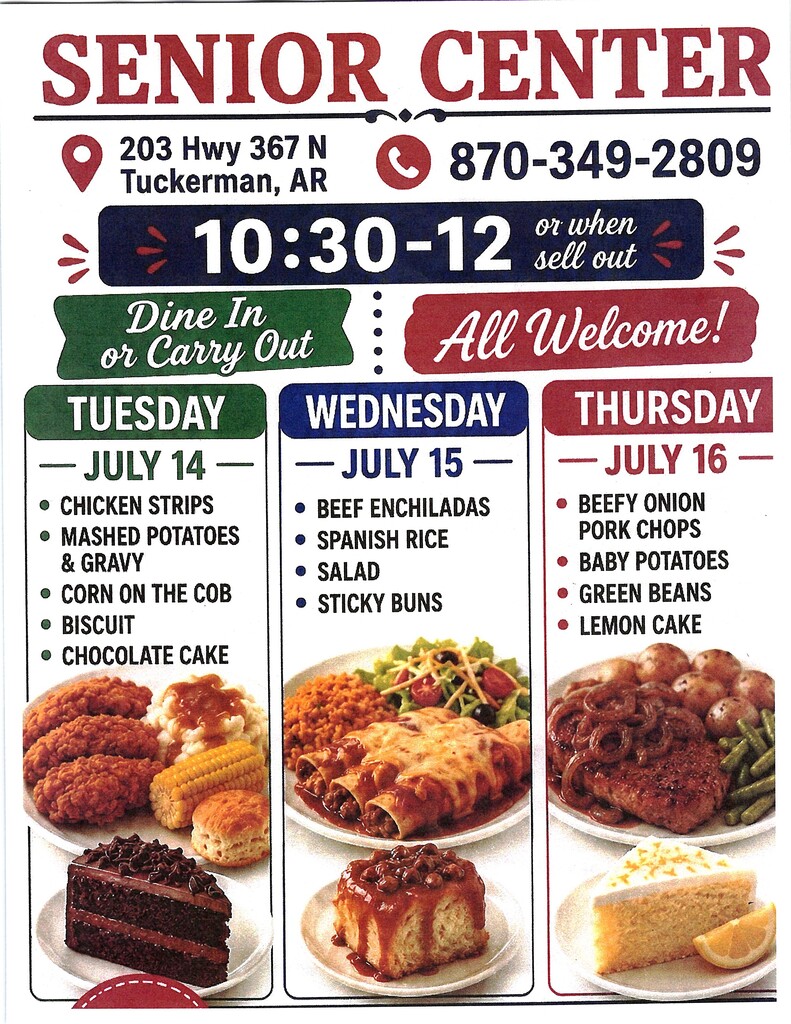 infographic for senior center menu