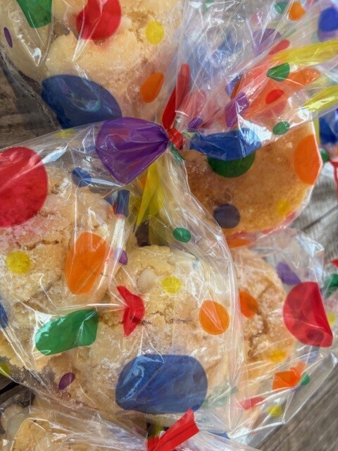 confetti wrapped treats