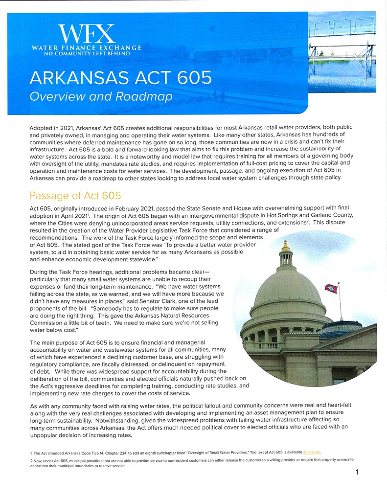 Arkansas Act 605 Information Sheet