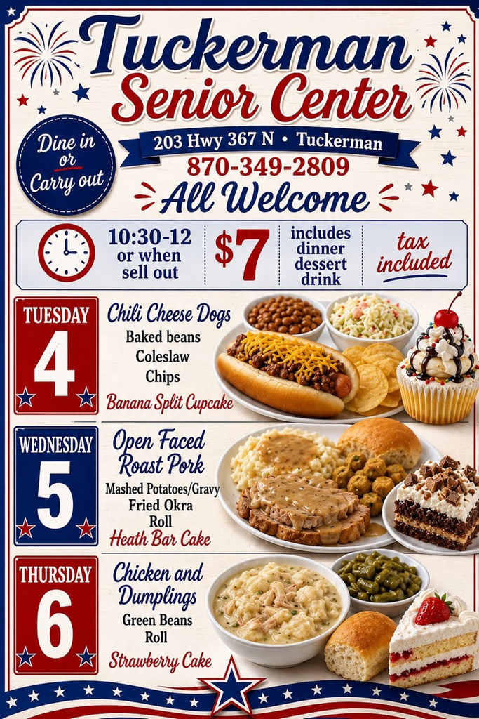 Senior Center Menu Infographic