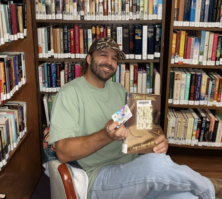 Mayor Graham with Library Card