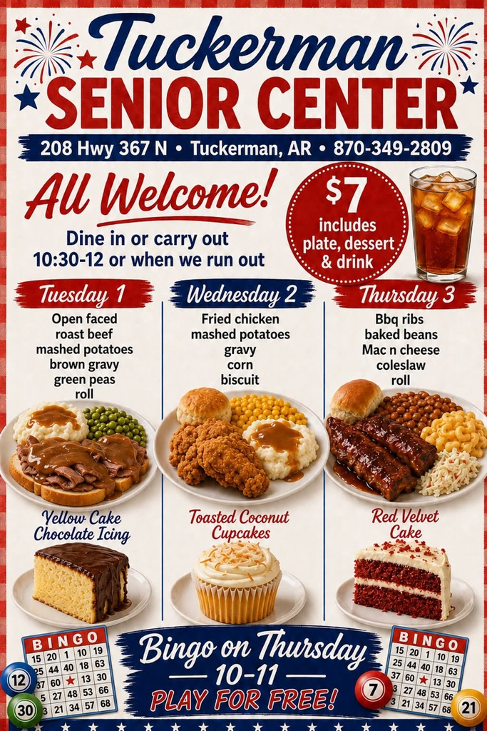Senior center menu