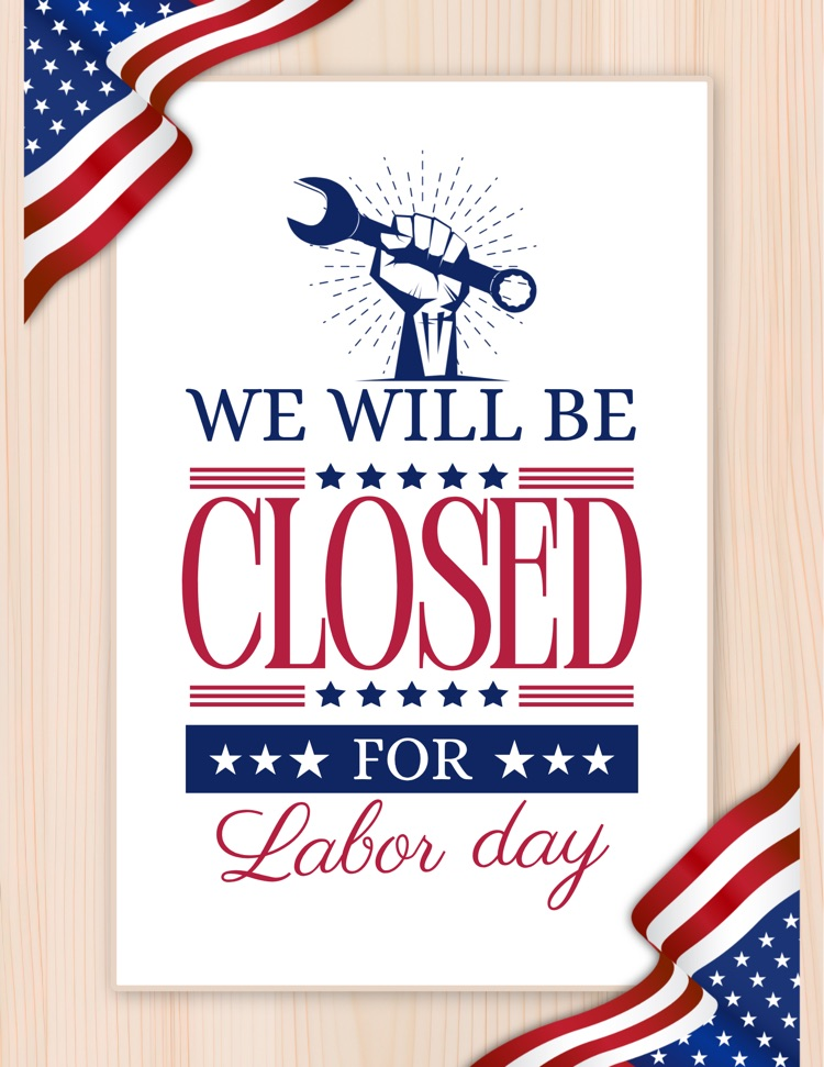 closed for labor day infographic