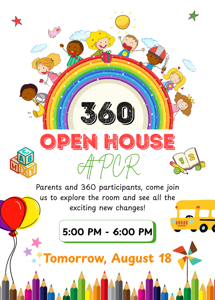 360 Open House at PCR Tomorrow, August 18 from 5 PM to 6 PM