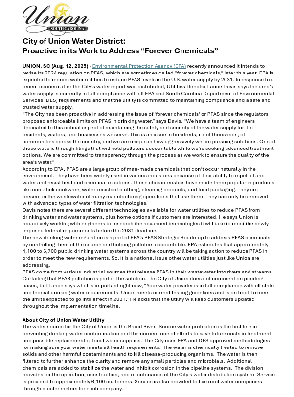 Press Release-PFAS