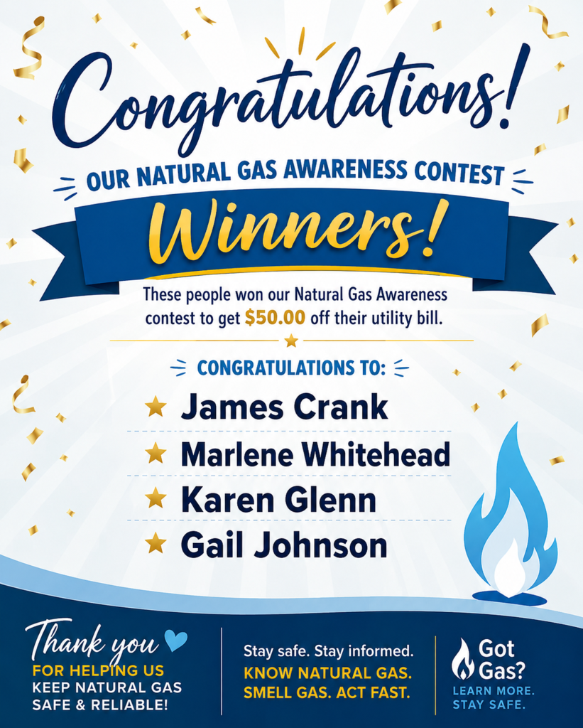 Winners of Natual Gas Awareness Contest
