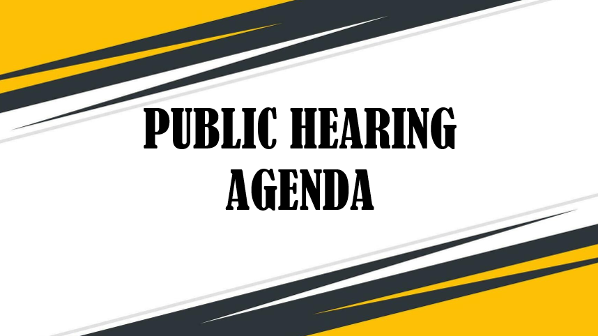 Public Hearing Agenda clipart