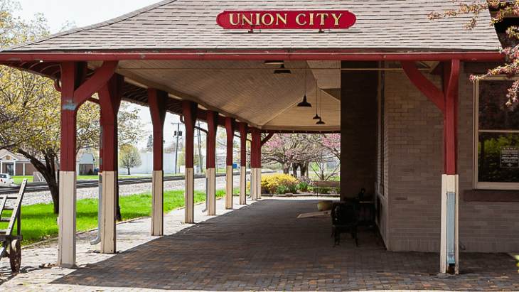External view of Union City Depot
