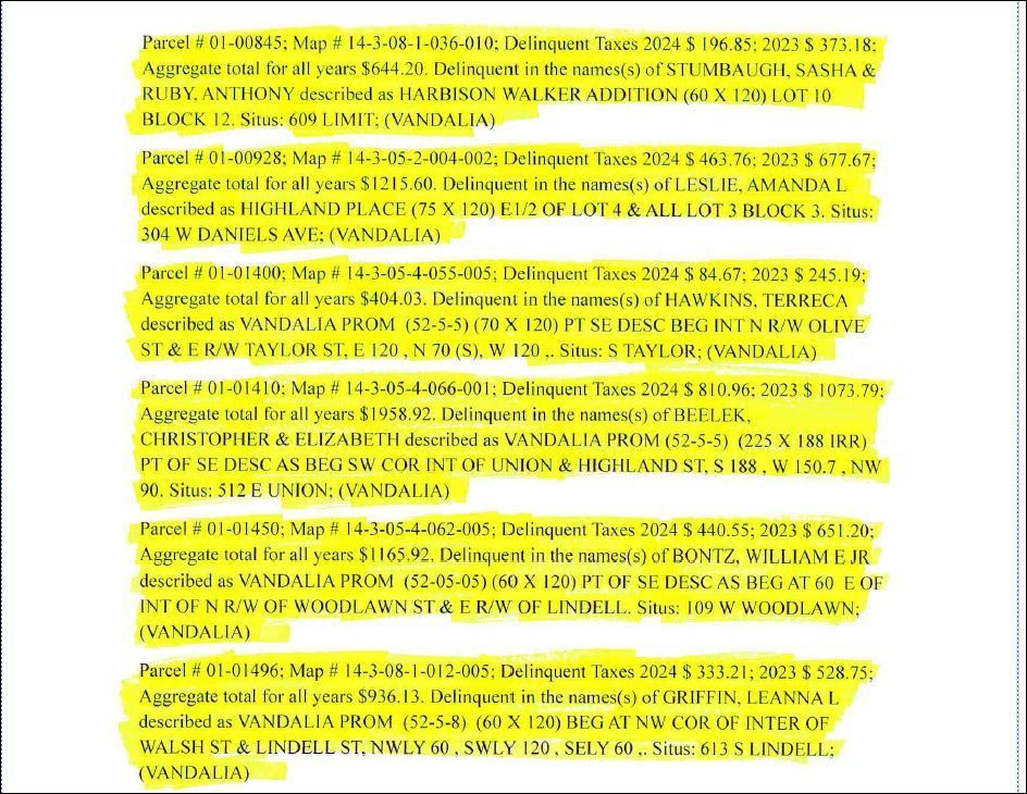 2025 Tax Sale 1st offering continued page 3
