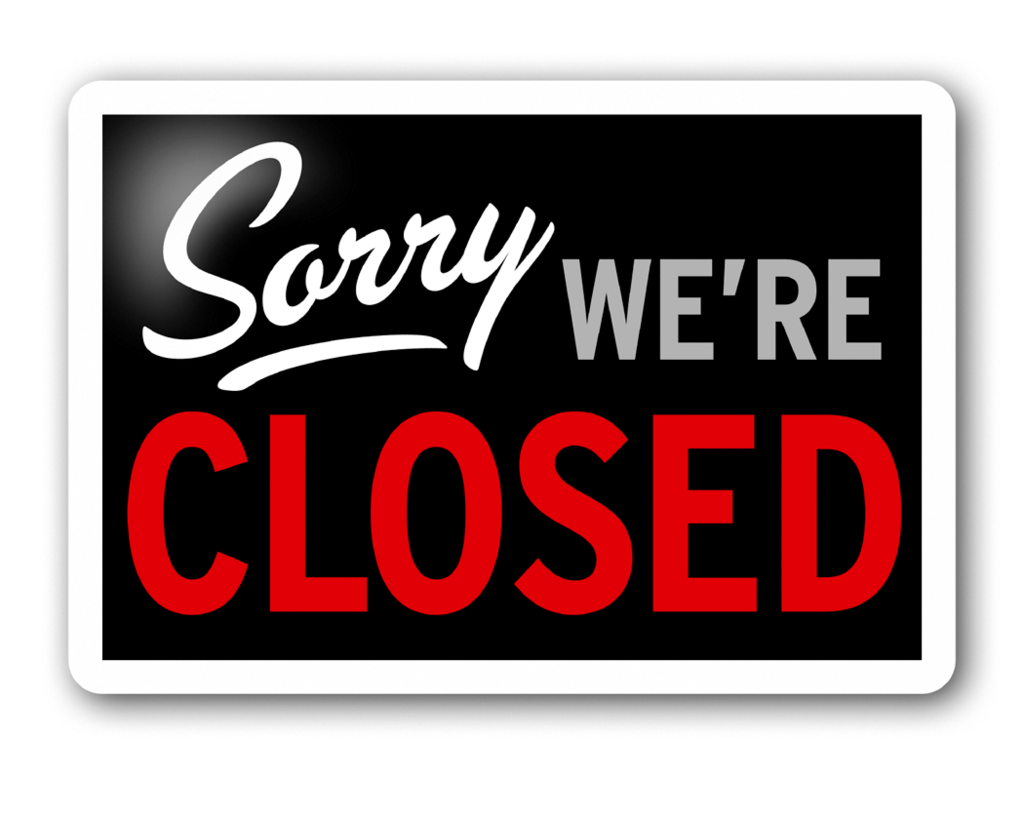 Sorry were closed clip art